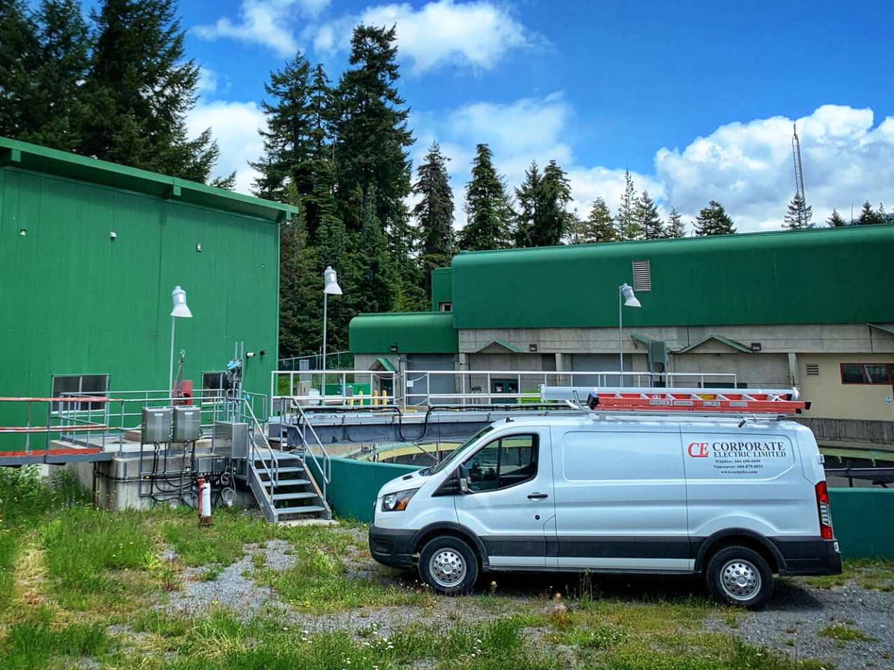 Commercial electrical construction work in progress